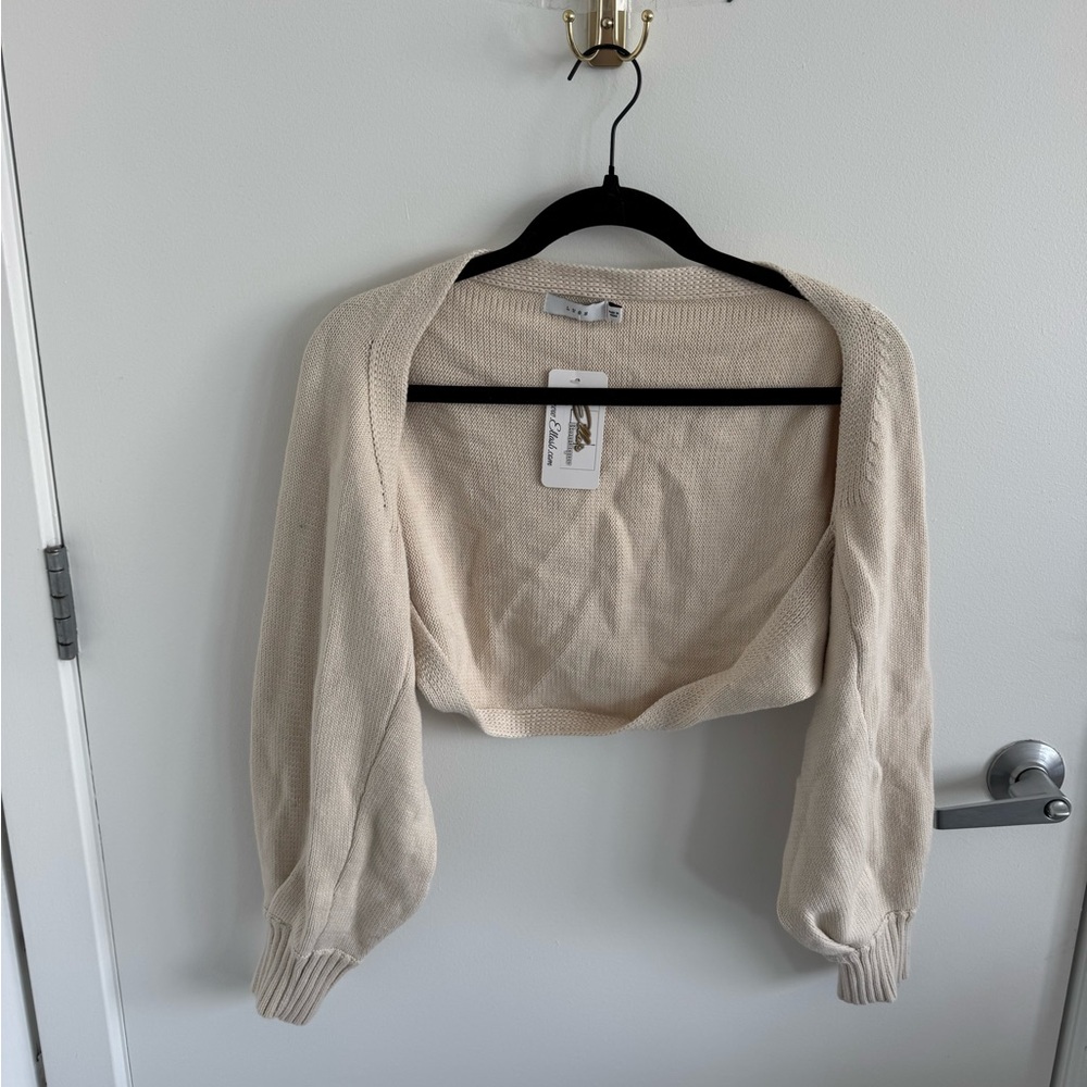 Lush Cream Knit Bolero Sweater